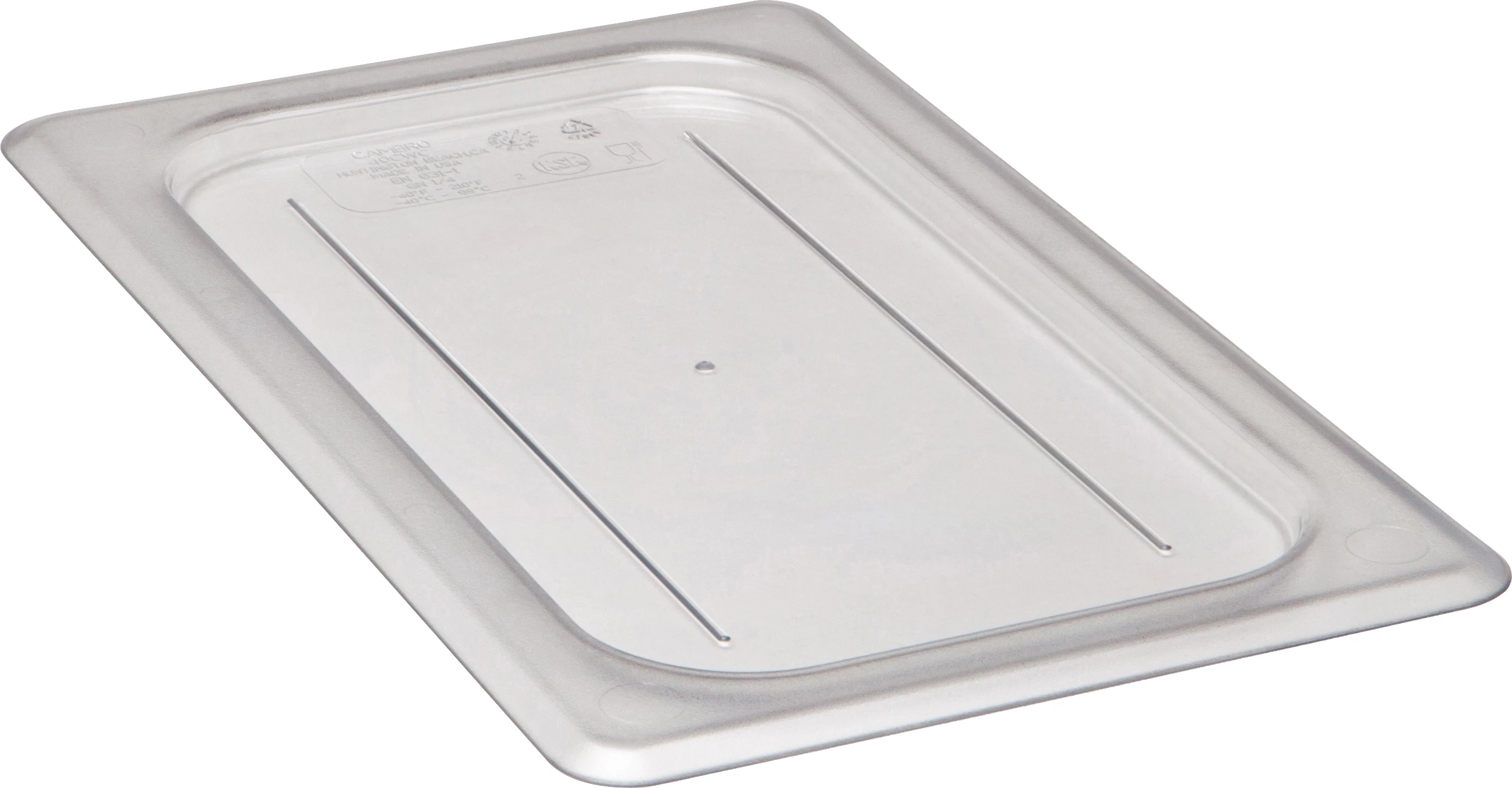 Cambro Camview glat låg til 1/4 GN kantine, klar