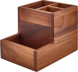 GenWare 4 rums bestikholder, akacietræ, 15 x 20 cm