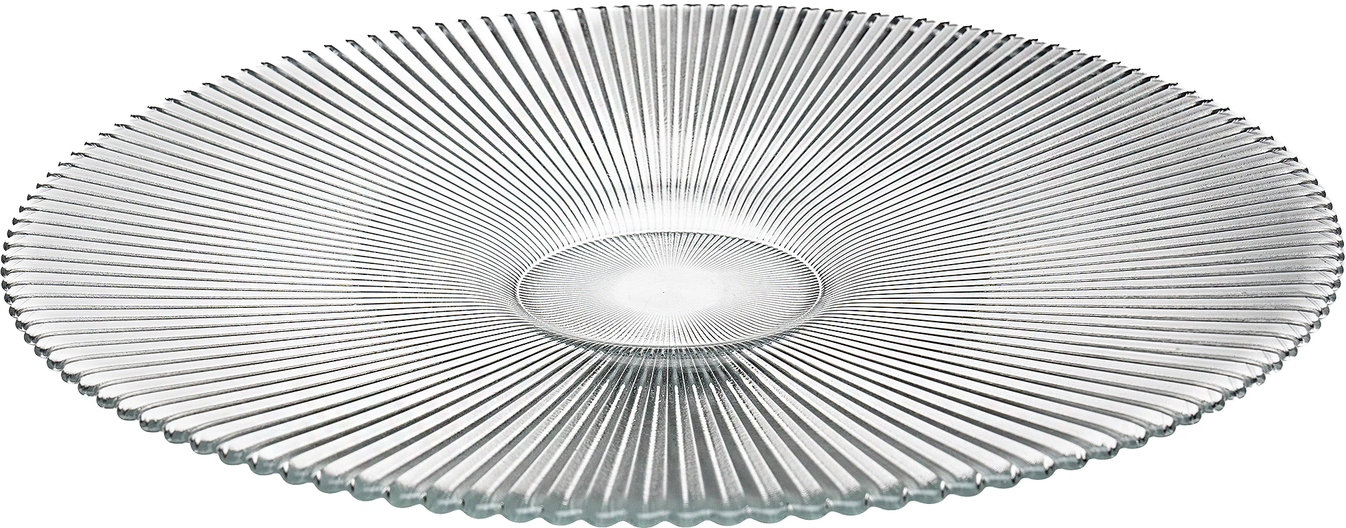 ArdaCam Aria flad tallerken med bred fane og riller, 31 cm