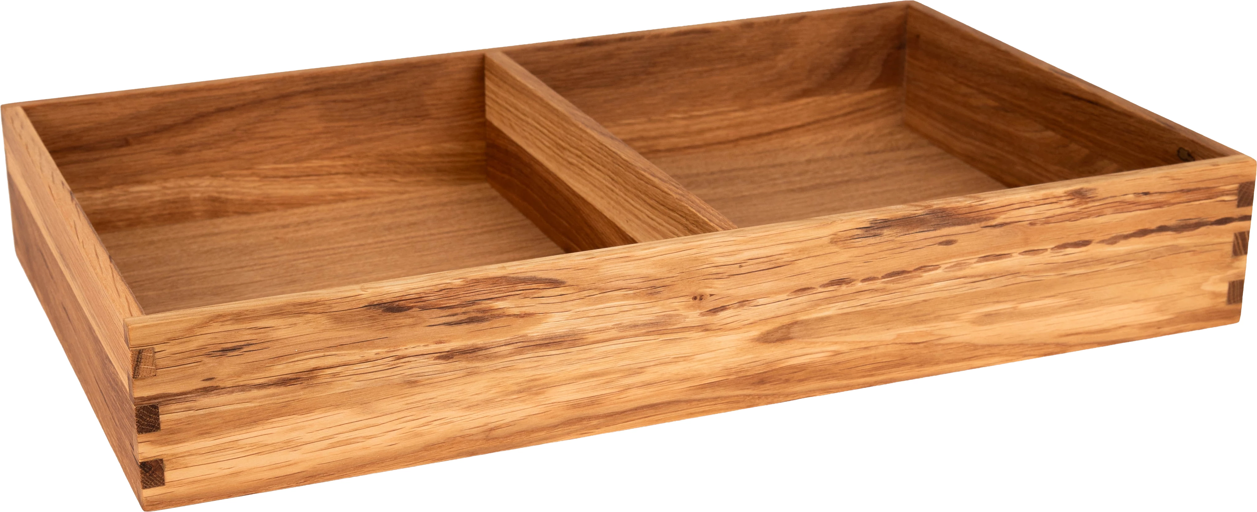 Steelwood Concept Gastro trækasse med 2 rum, eg, H8 cm