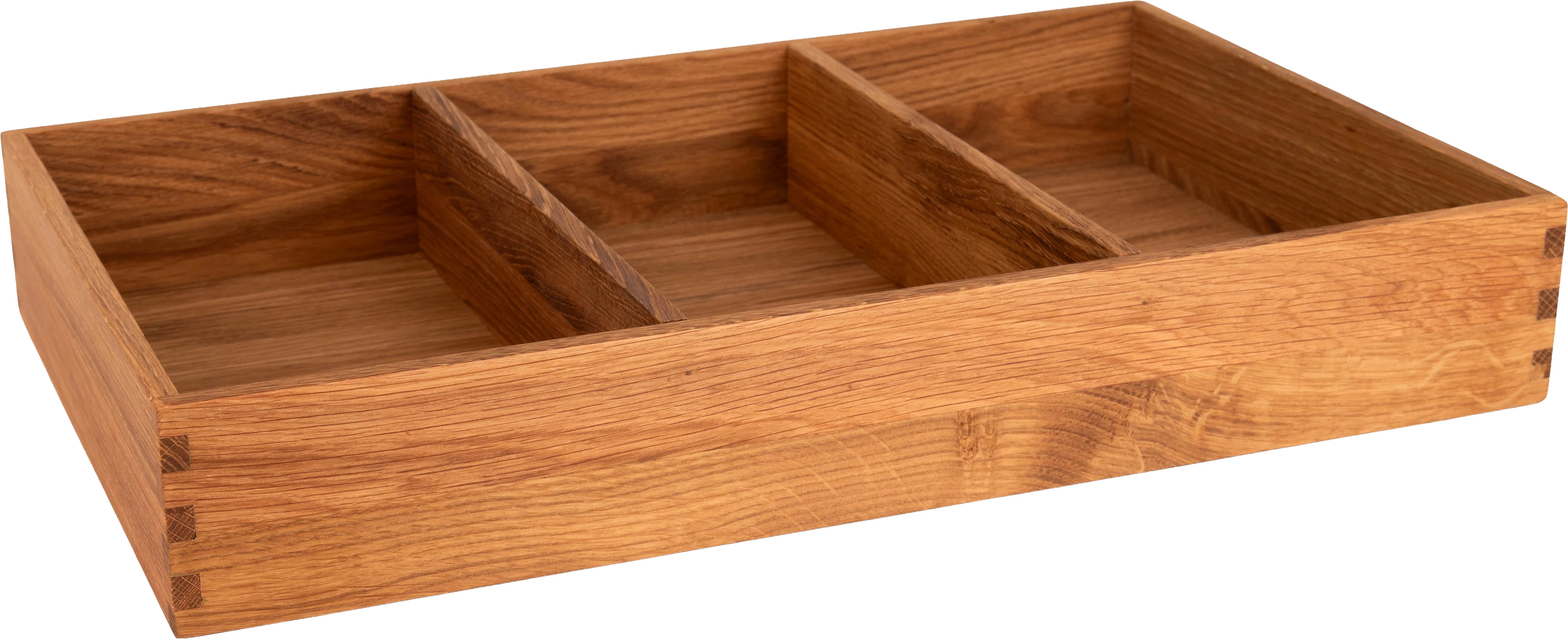 Steelwood Concept Gastro trækasse med 3 rum, eg, H8 cm