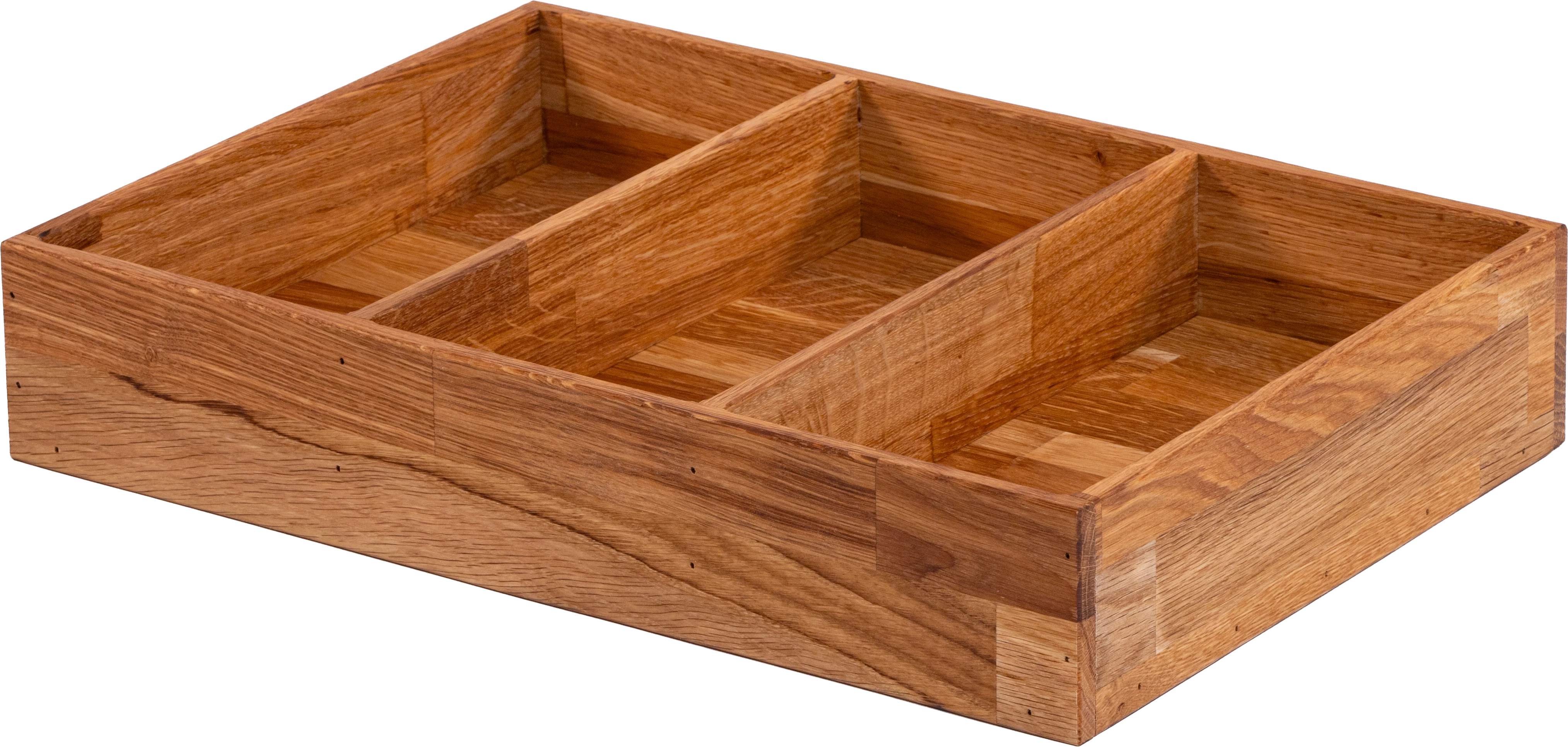 Steelwood Concept Gastro trækasse med 3 rum, eg, H8,2 cm