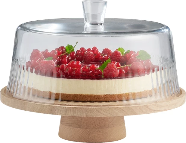 APS Valo kageklokke, glas, ø30 cm, H16 cm