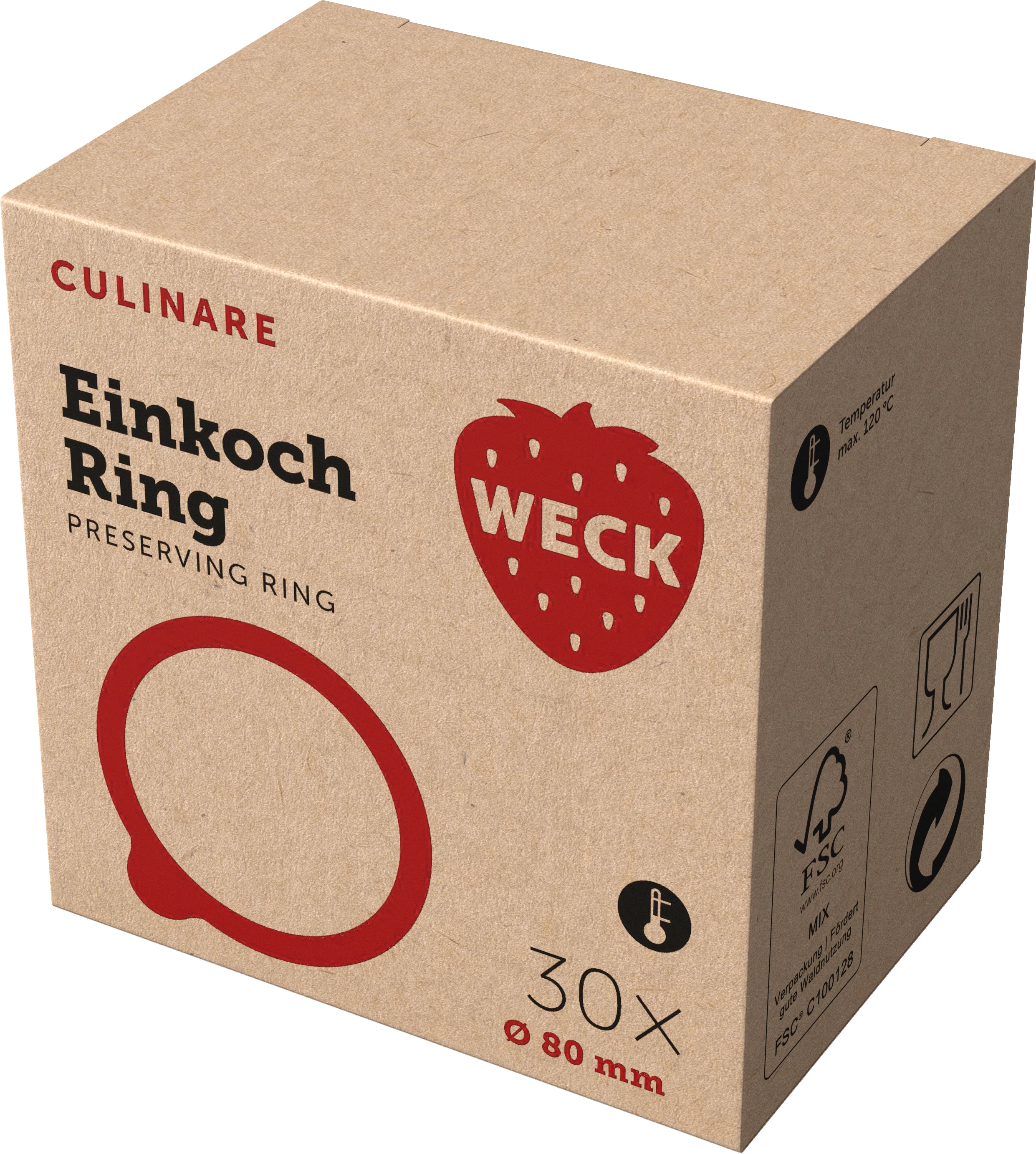 Weck pakning til patentglas, ø8 cm (30 stk.)