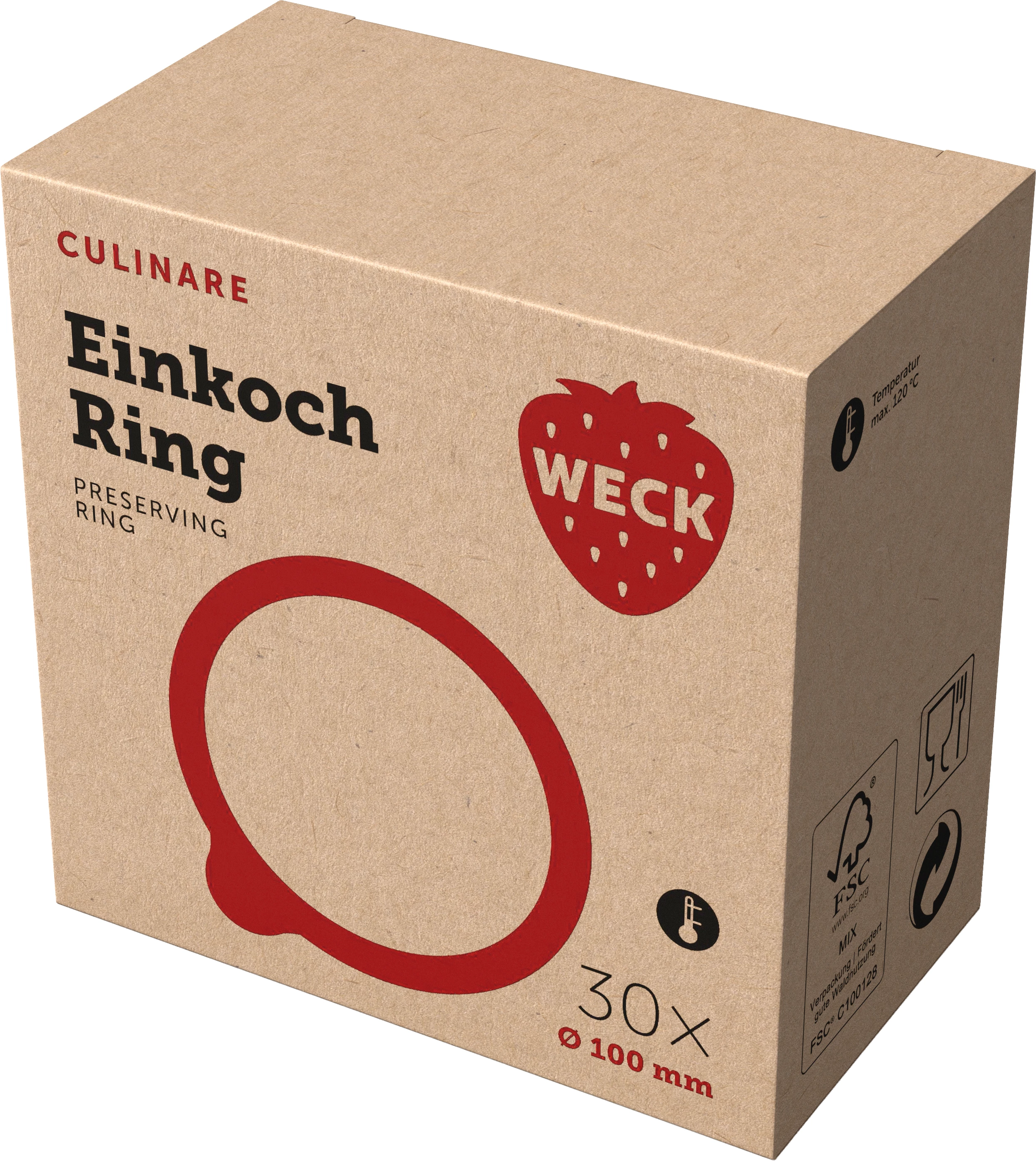 Weck pakning til patentglas, ø8 cm (30 stk.)