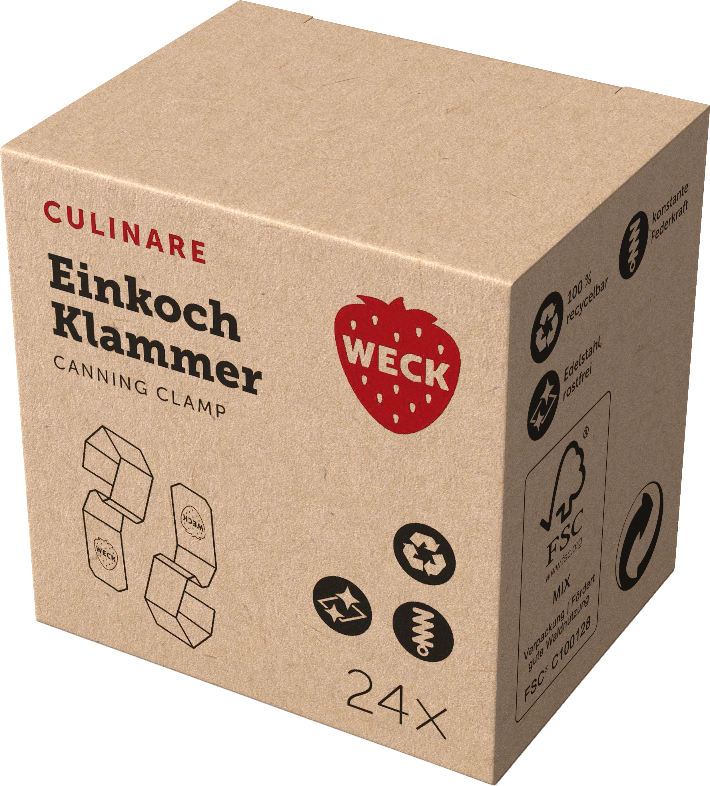 Weck klammer til patentglas (24 stk.)
