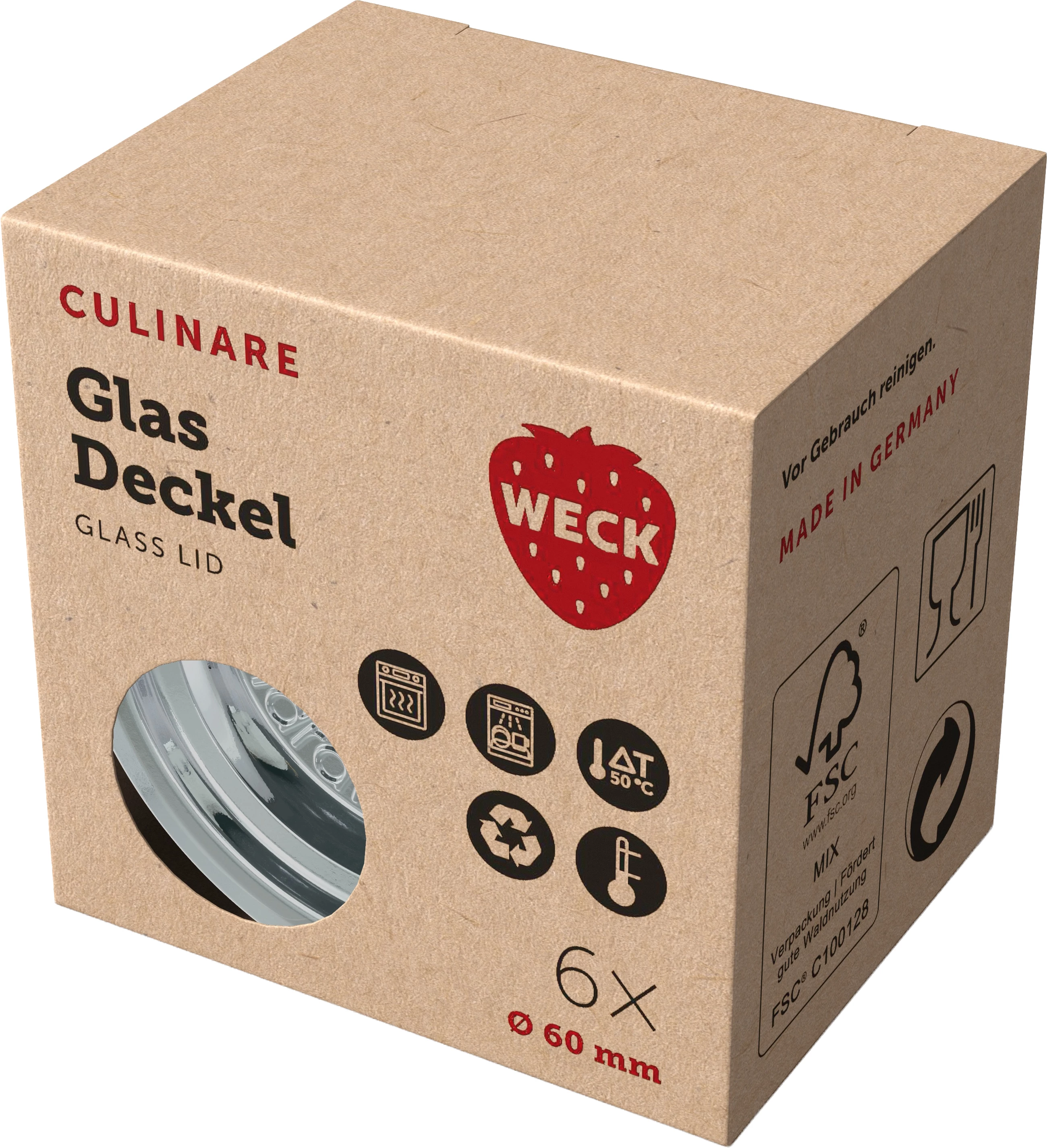 Weck låg til patentglas ø6 cm