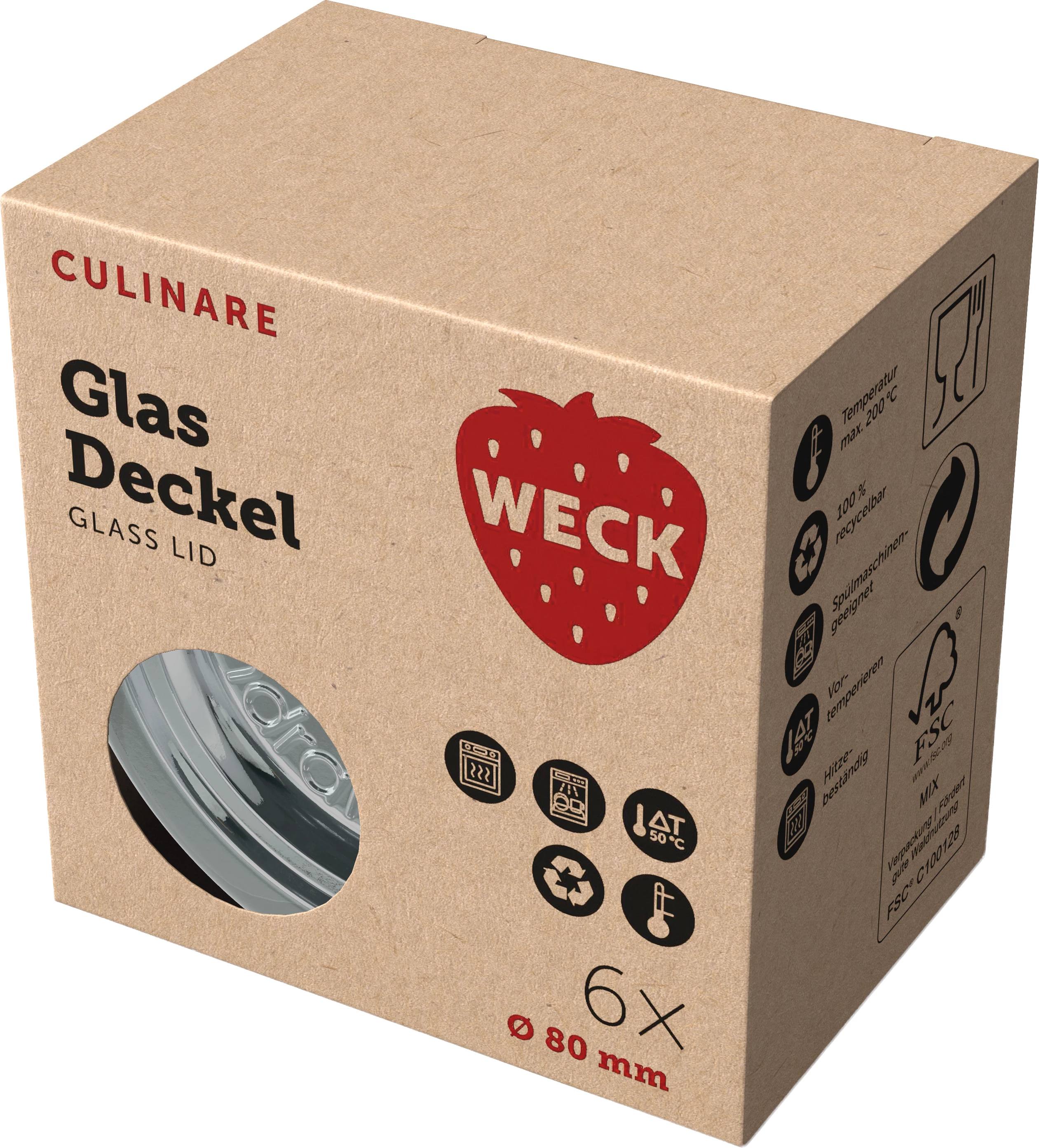 Weck låg til patentglas ø8 cm