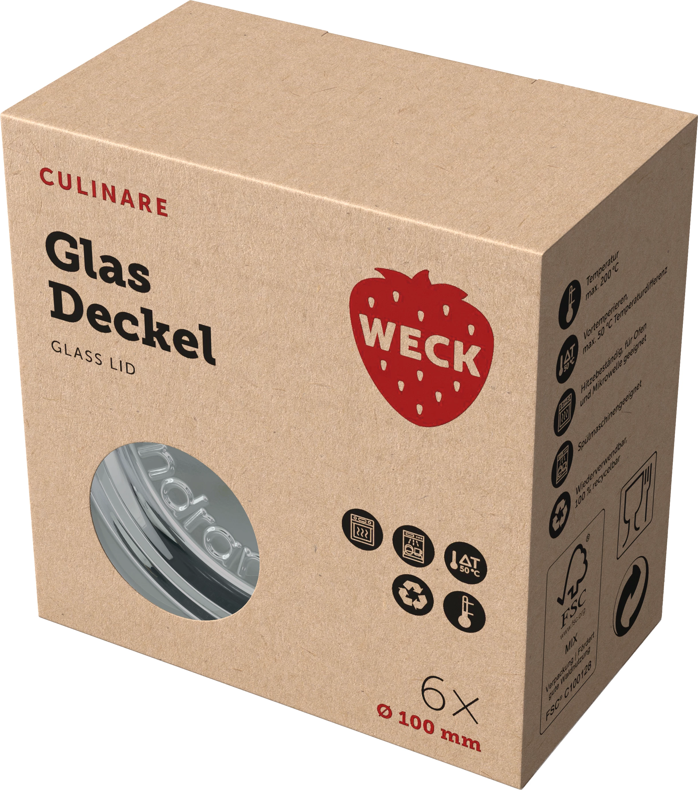 Weck låg til patentglas ø10 cm