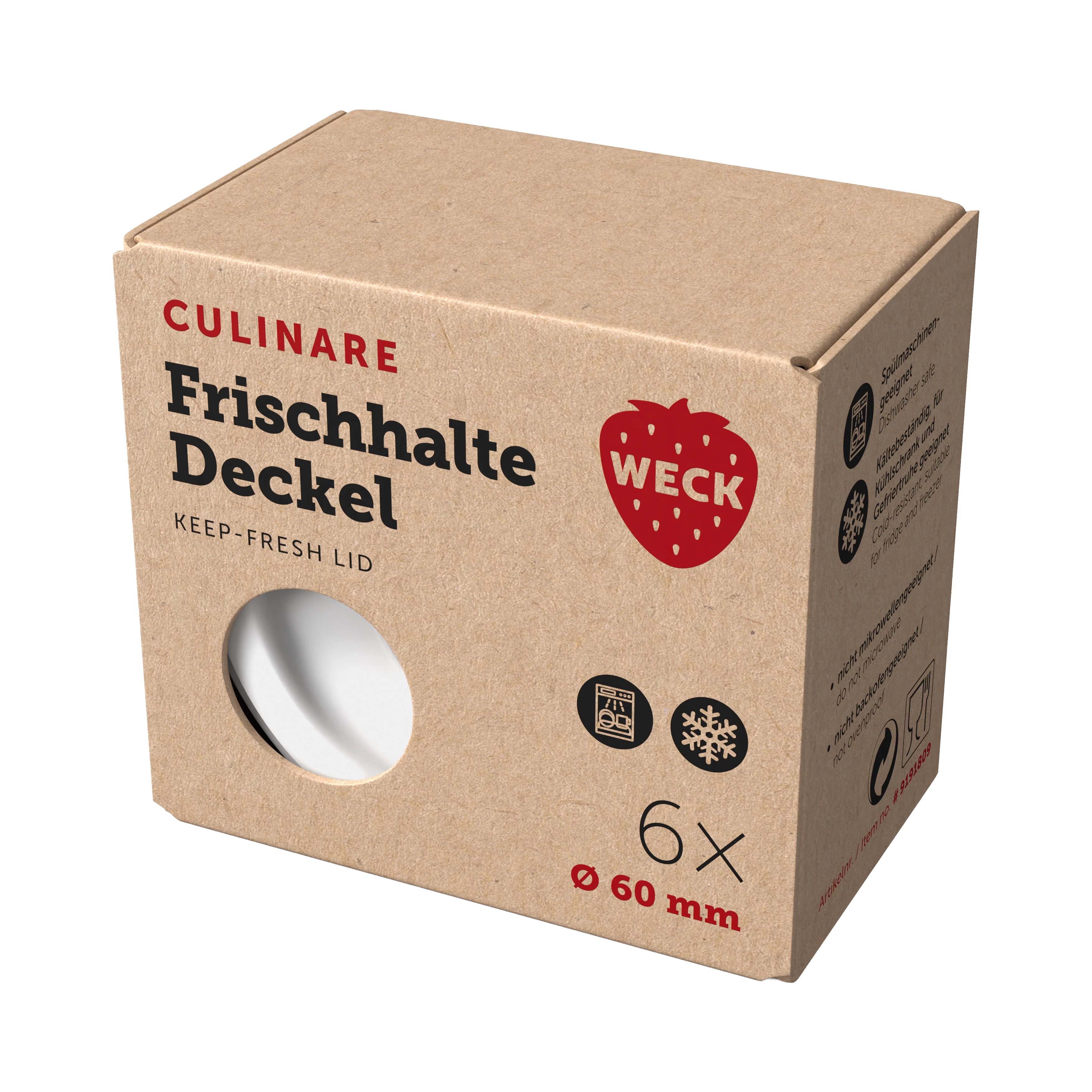 Weck plastlåg til patentglas ø6 cm (6 stk.)