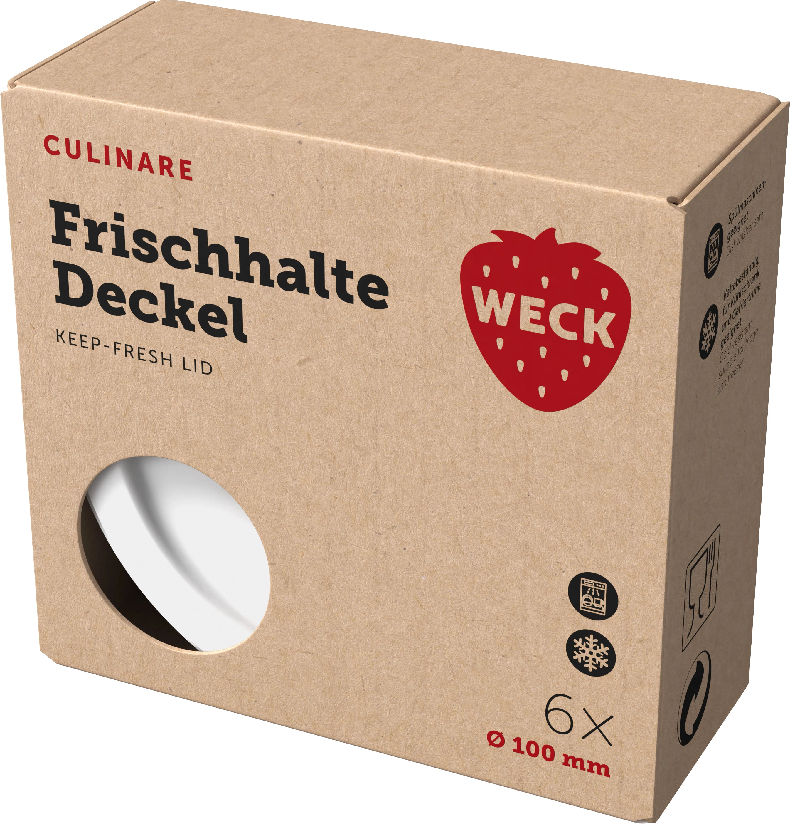 Weck plastlåg til patentglas ø10 cm (6 stk.)