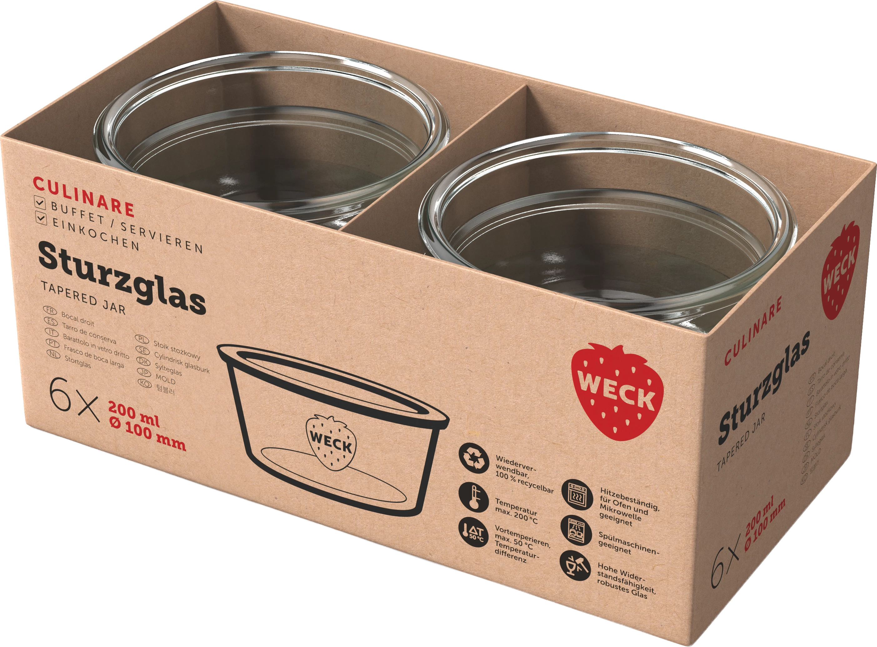 Weck patentglas uden låg, 29 cl, ø10 x H5,5 cm