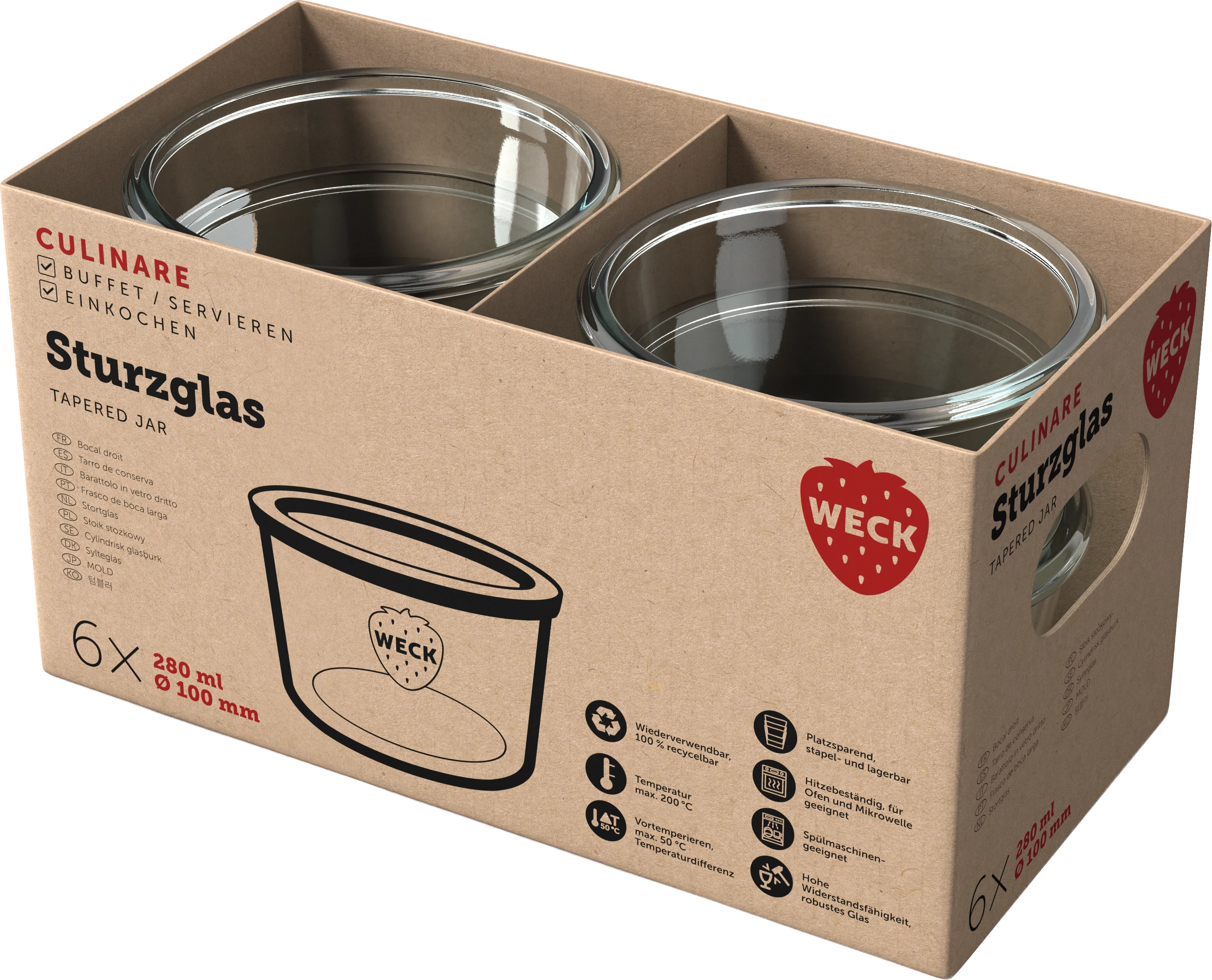 Weck patentglas uden låg, 37 cl, ø10 x H6,9 cm
