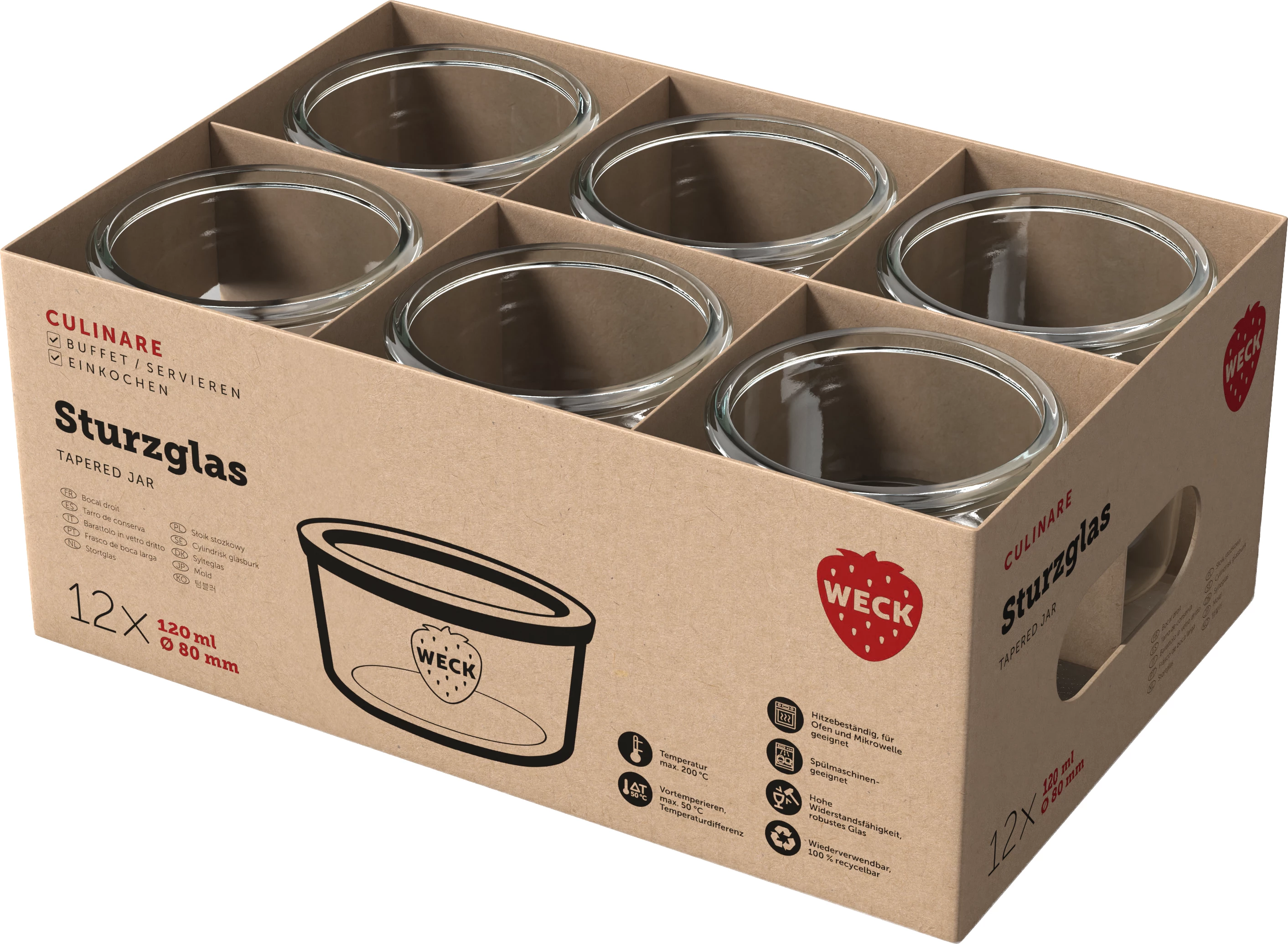 Weck patentglas uden låg, 16,5 cl, ø8 x H4,7 cm