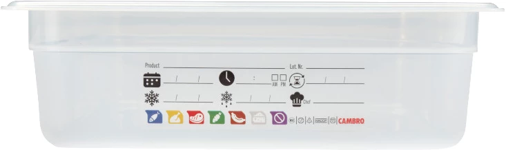 Cambro SafeTrak kantine, klar polypropylen, 13 ltr., 1/1 GN, H10 cm
