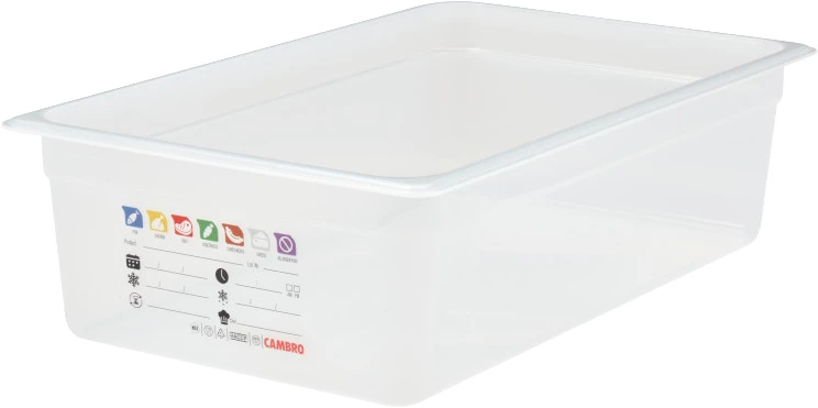 Cambro SafeTrak kantine, klar polypropylen, 19,5 ltr., 1/1 GN, H15 cm