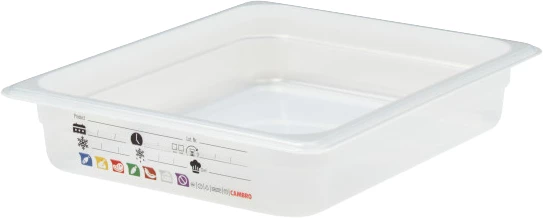 Cambro SafeTrak kantine, klar polypropylen, 3 ltr., 1/2 GN, H6,5 cm
