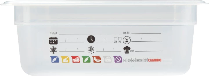 Cambro SafeTrak kantine, klar polypropylen, 5,9 ltr., 1/2 GN, H10 cm