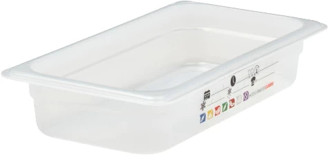 Cambro SafeTrak kantine, klar polypropylen, 2,4 ltr., 1/3 GN, H6,5 cm