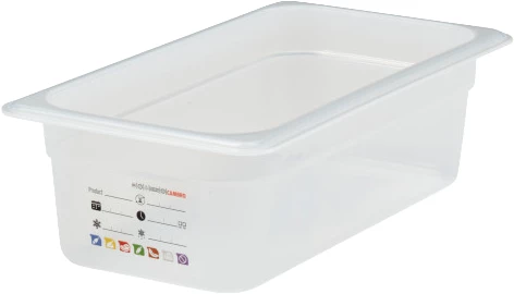 Cambro SafeTrak kantine, klar polypropylen, 3,6 ltr., 1/3 GN, H10 cm