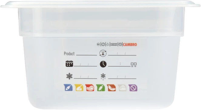 Cambro SafeTrak kantine, klar polypropylen, 3,6 ltr., 1/3 GN, H10 cm