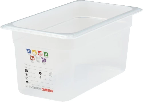 Cambro SafeTrak kantine, klar polypropylen, 5,3 ltr., 1/3 GN, H15 cm