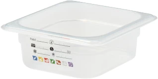 Cambro SafeTrak kantine, klar polypropylen, 1 ltr., 1/6 GN, H6,5 cm