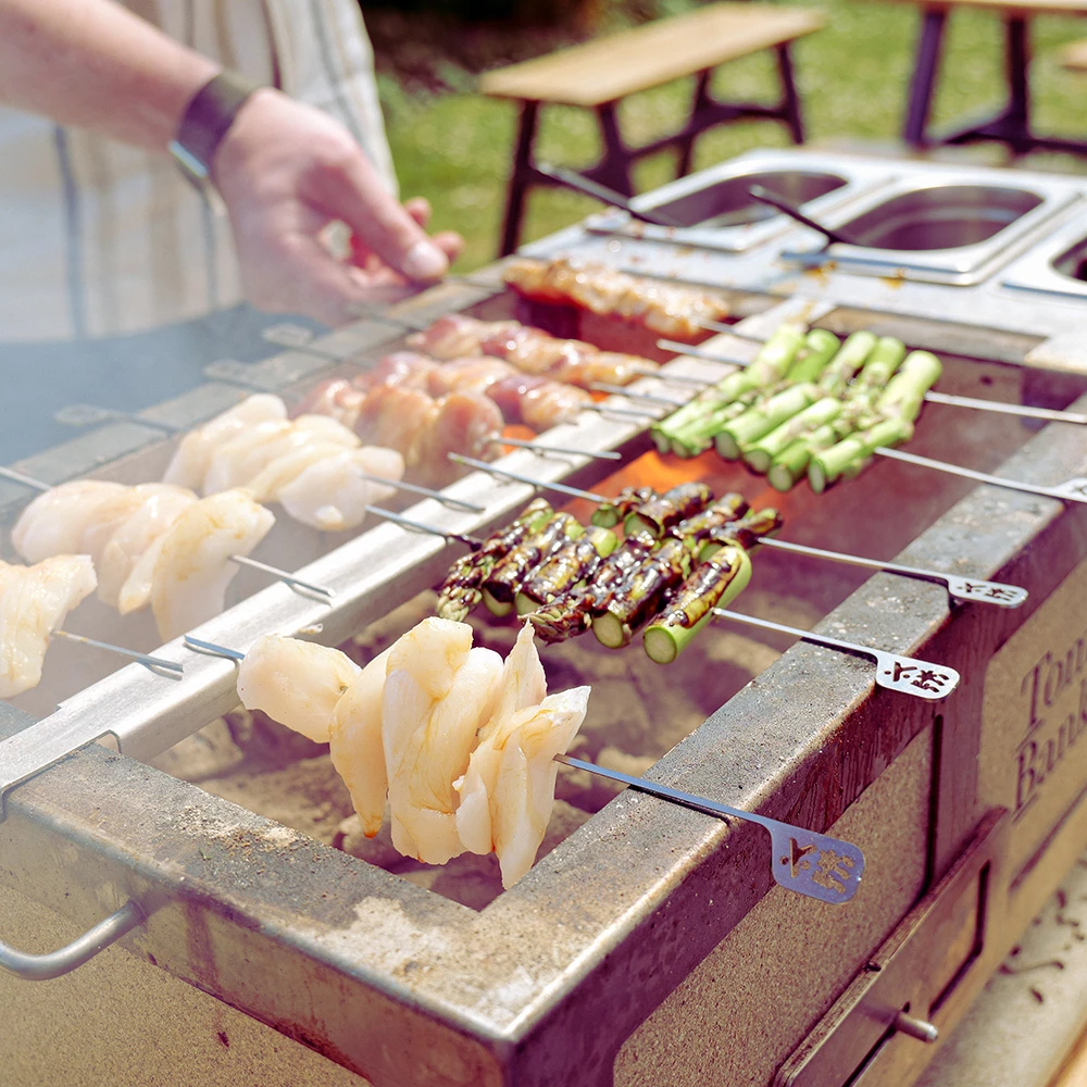 Kasai Hibachi bar- og spydsæt m/12 spyd til Yakitori Large