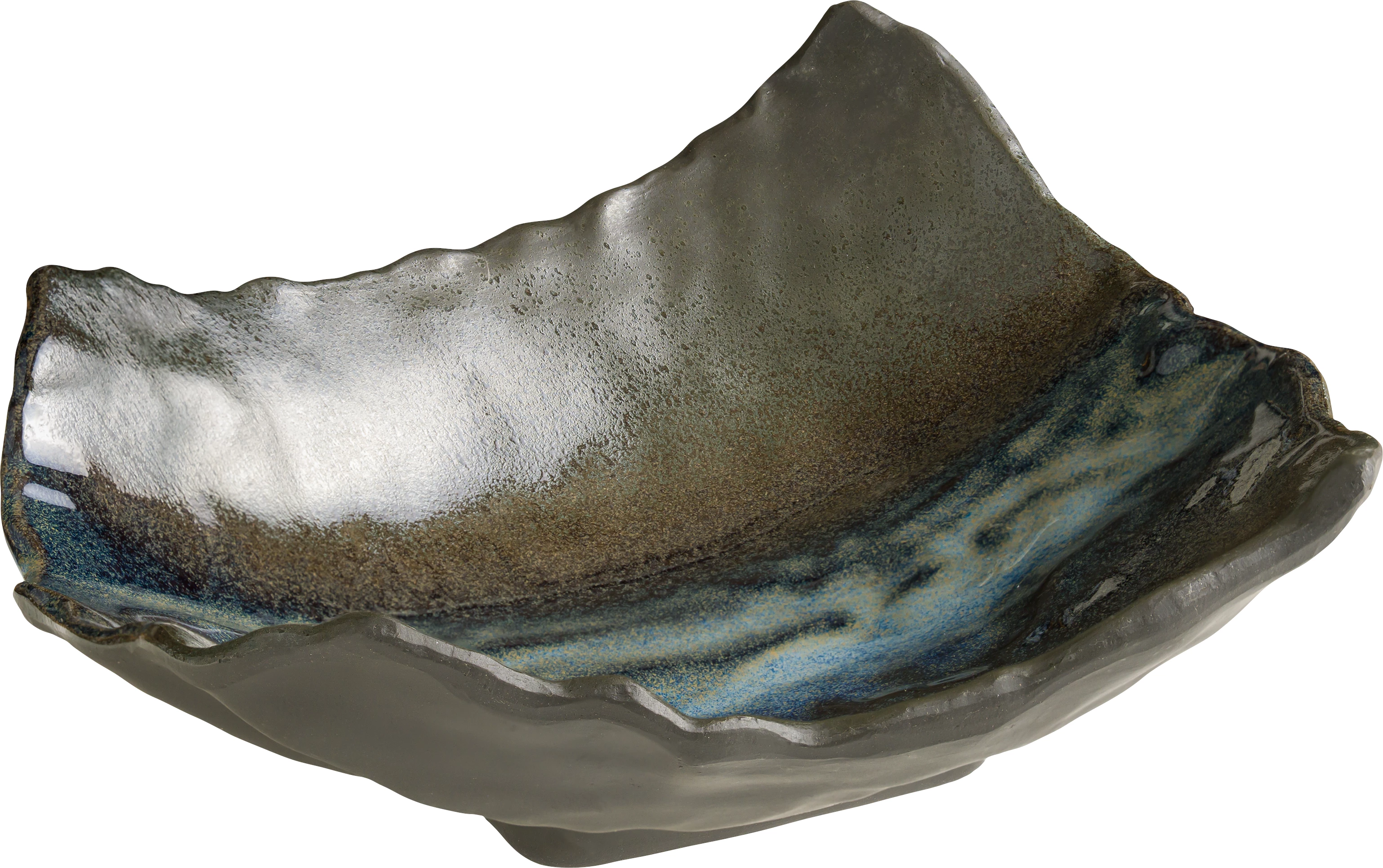 Bonna Fuji Ocean skål, kvadratisk, organisk blå, 41 cl, 23 x 22,5 cm