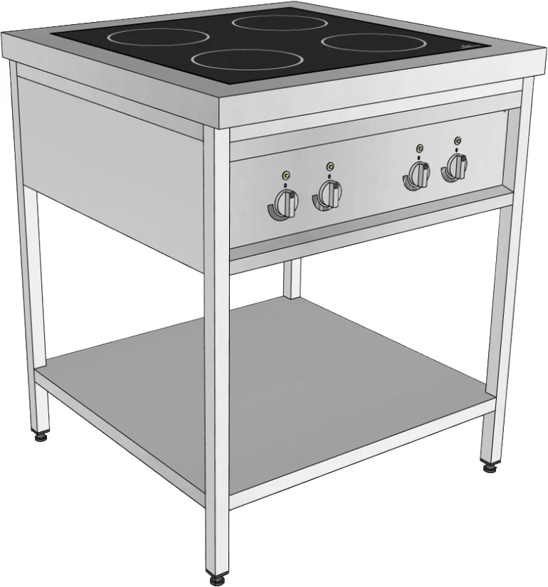 Gastro induktionskogebord, 4 zoner