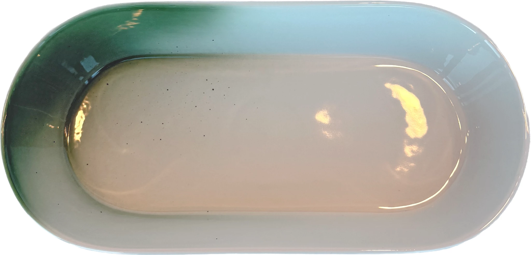Figgjo Skygge Arena fad, grøn, 32,5 x 16 cm