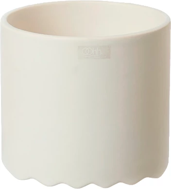 Lübech Living Wave krukke, hvid mat, ø12 cm, H11 cm