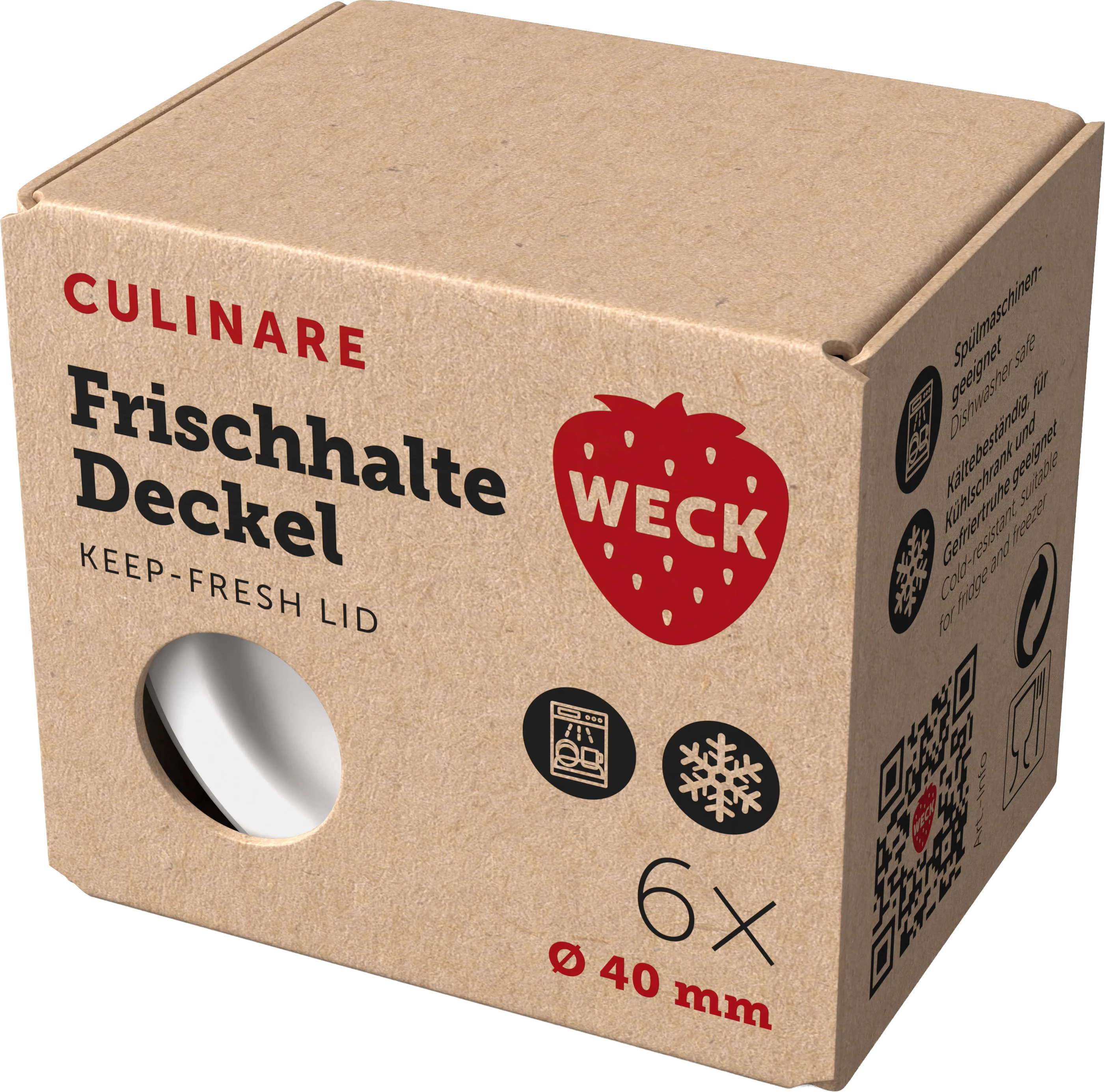 Weck plastlåg til patentglas ø4 cm (6 stk.)