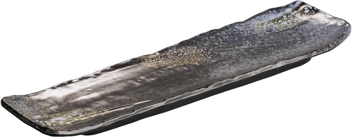 APS Umi rektangulært fad, grå melamin, 35 x 10 cm