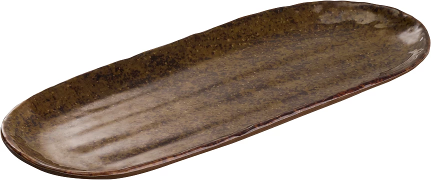 APS Umi ovalt fad, brun melamin, 28,5 x 11,5 cm