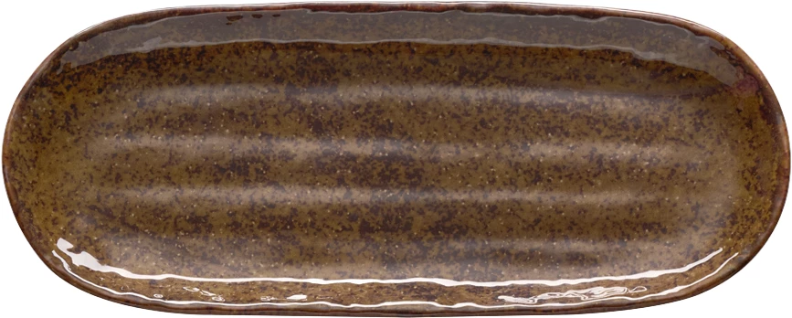 APS Umi ovalt fad, brun melamin, 28,5 x 11,5 cm