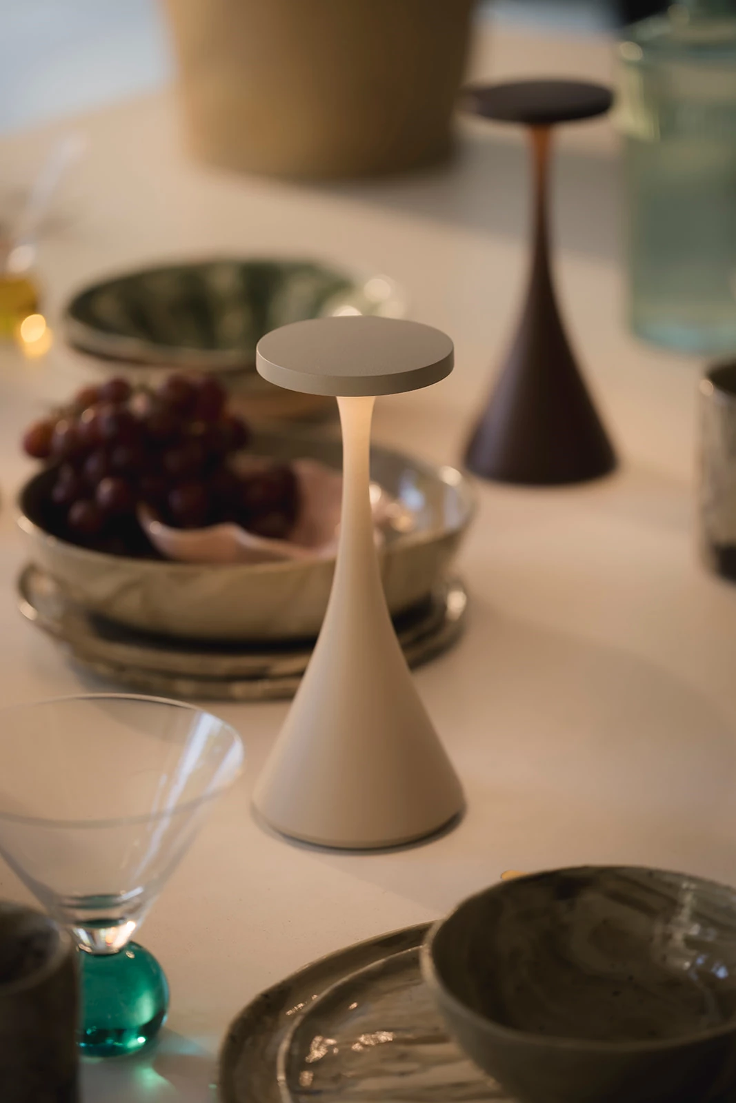 Qoozii Bora lampe, sand, H20 cm