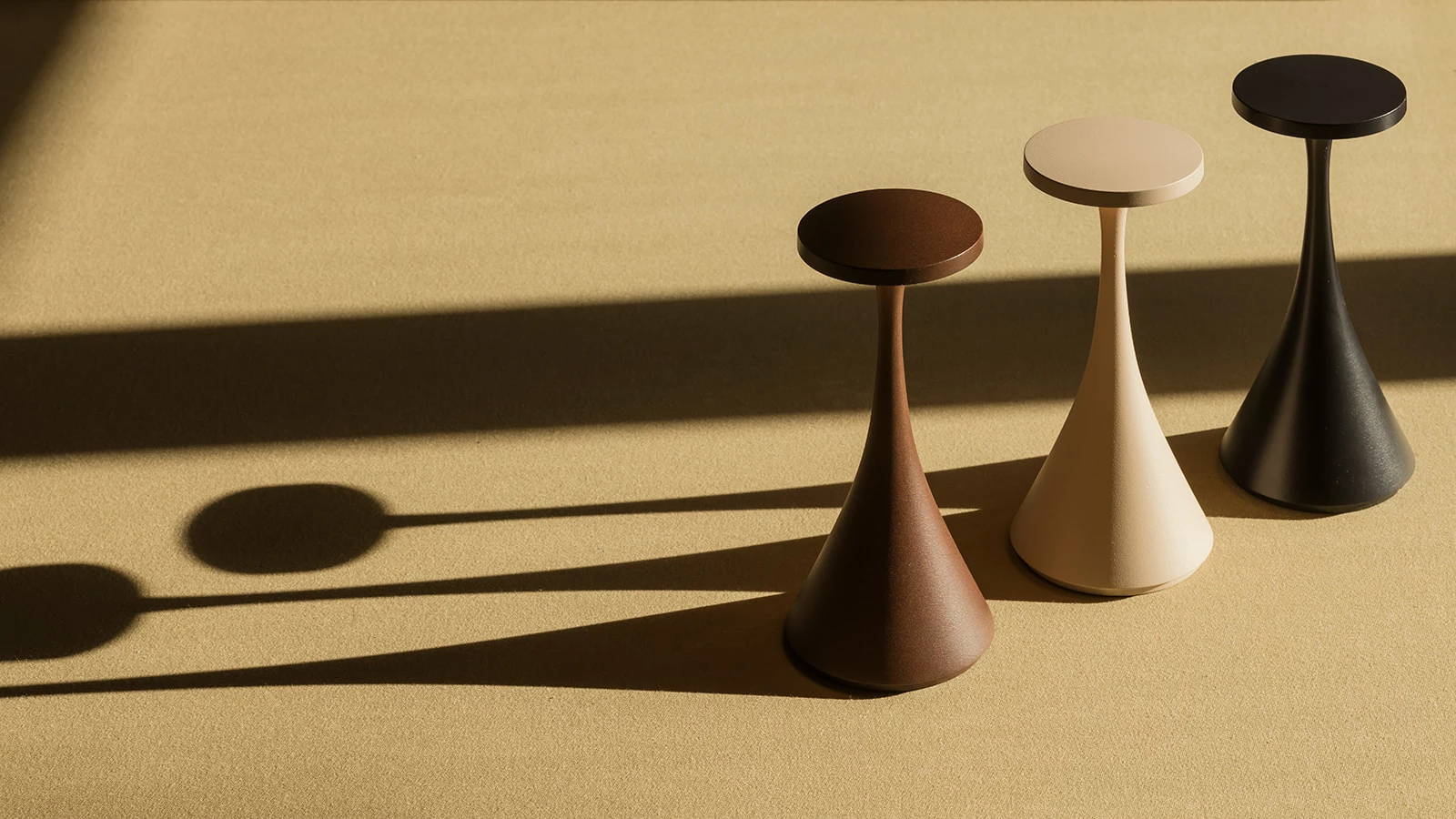 Qoozii Bora lampe, sand, H20 cm