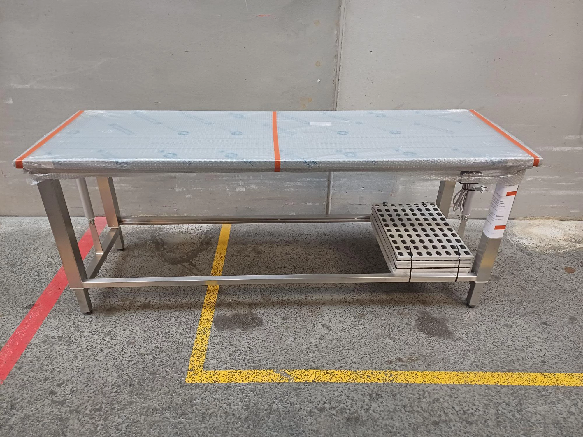 Palbo Rustfrit fritstående H/S bord 2000 x 650