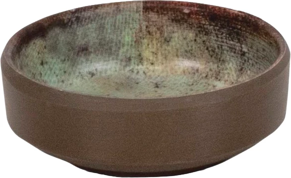 Pujadas Linen skål, grøn/brun melamin, 8 cl, ø6,5 cm