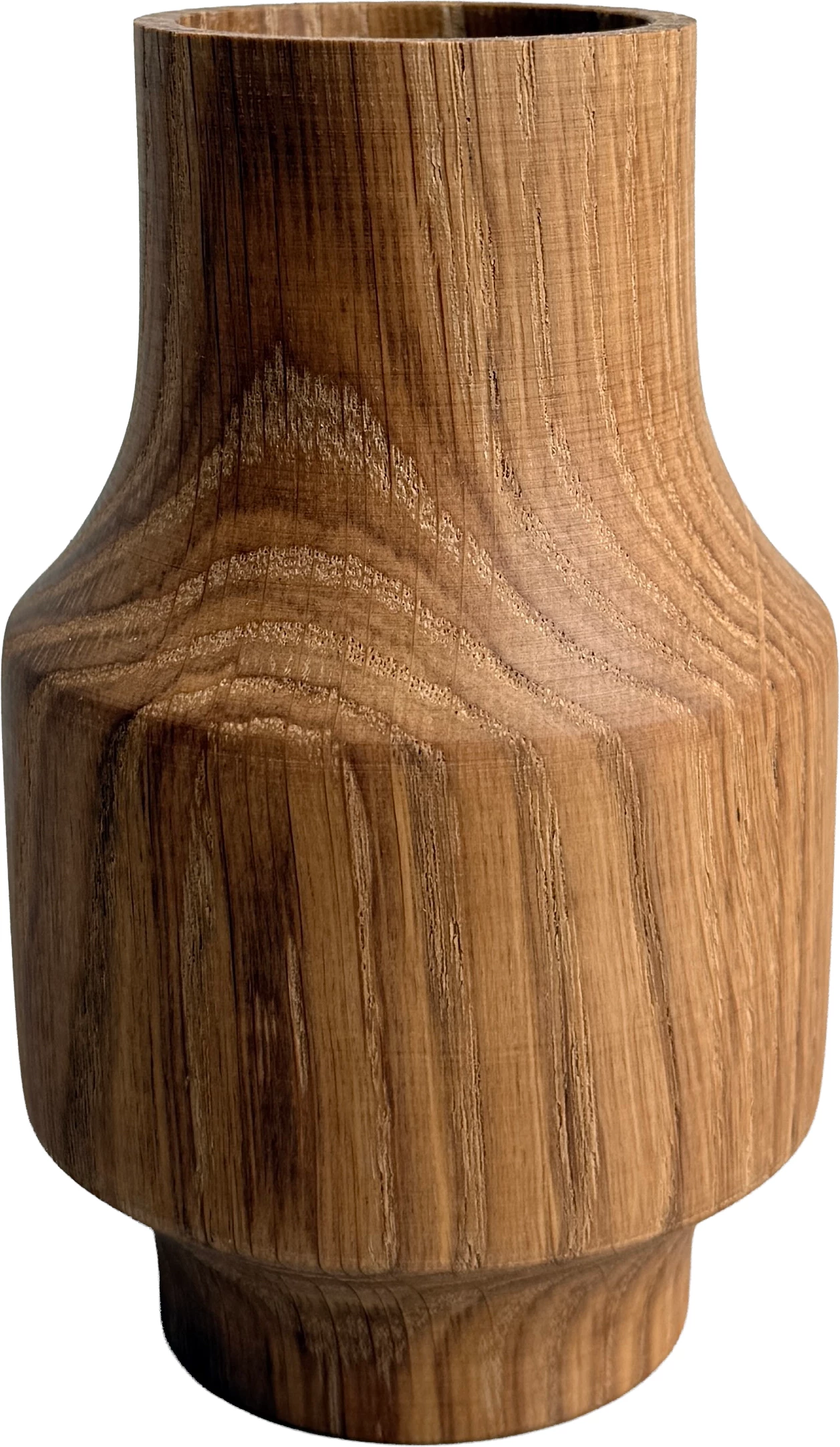 Zevi vase, olieret eg, ø7 cm, H11 cm