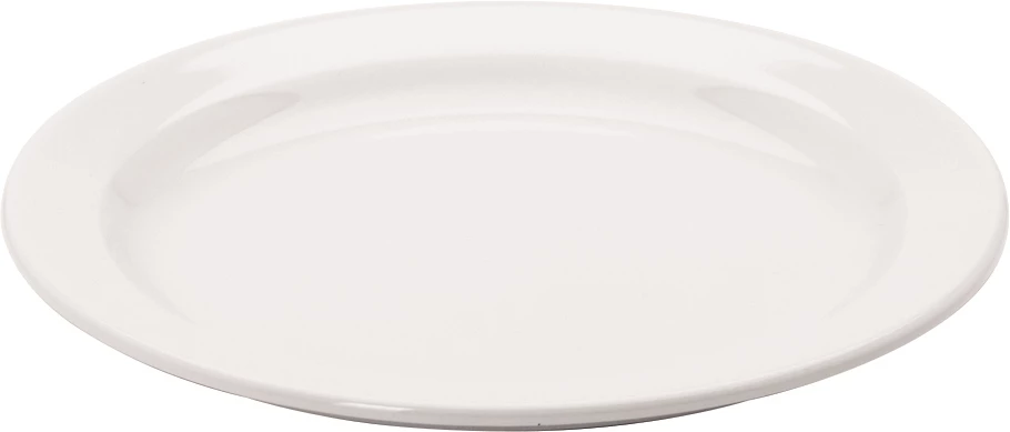 Figgjo Hvid tallerken med smal fane, flad, ø17 cm