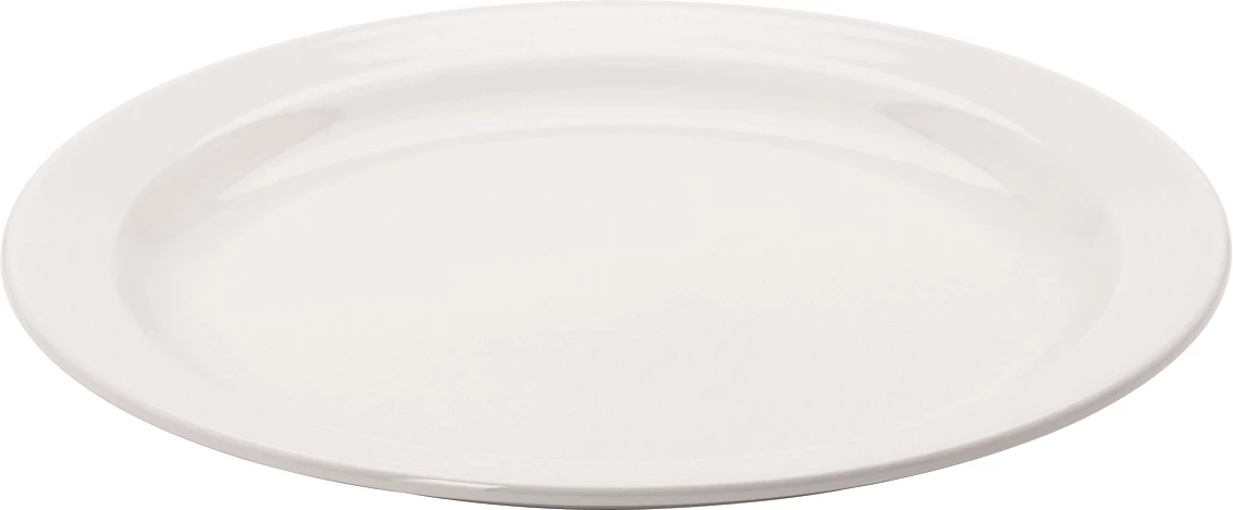 Figgjo Hvid flad tallerken med smal fane, ø21 cm