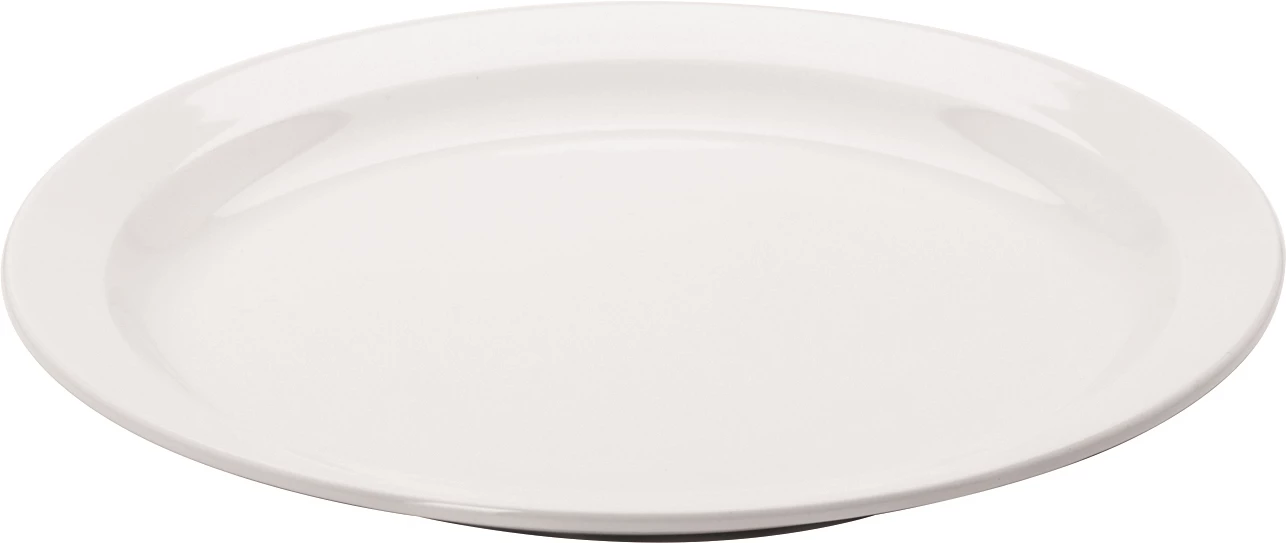 Figgjo Hvid tallerken med smal fane, flad ,ø24 cm