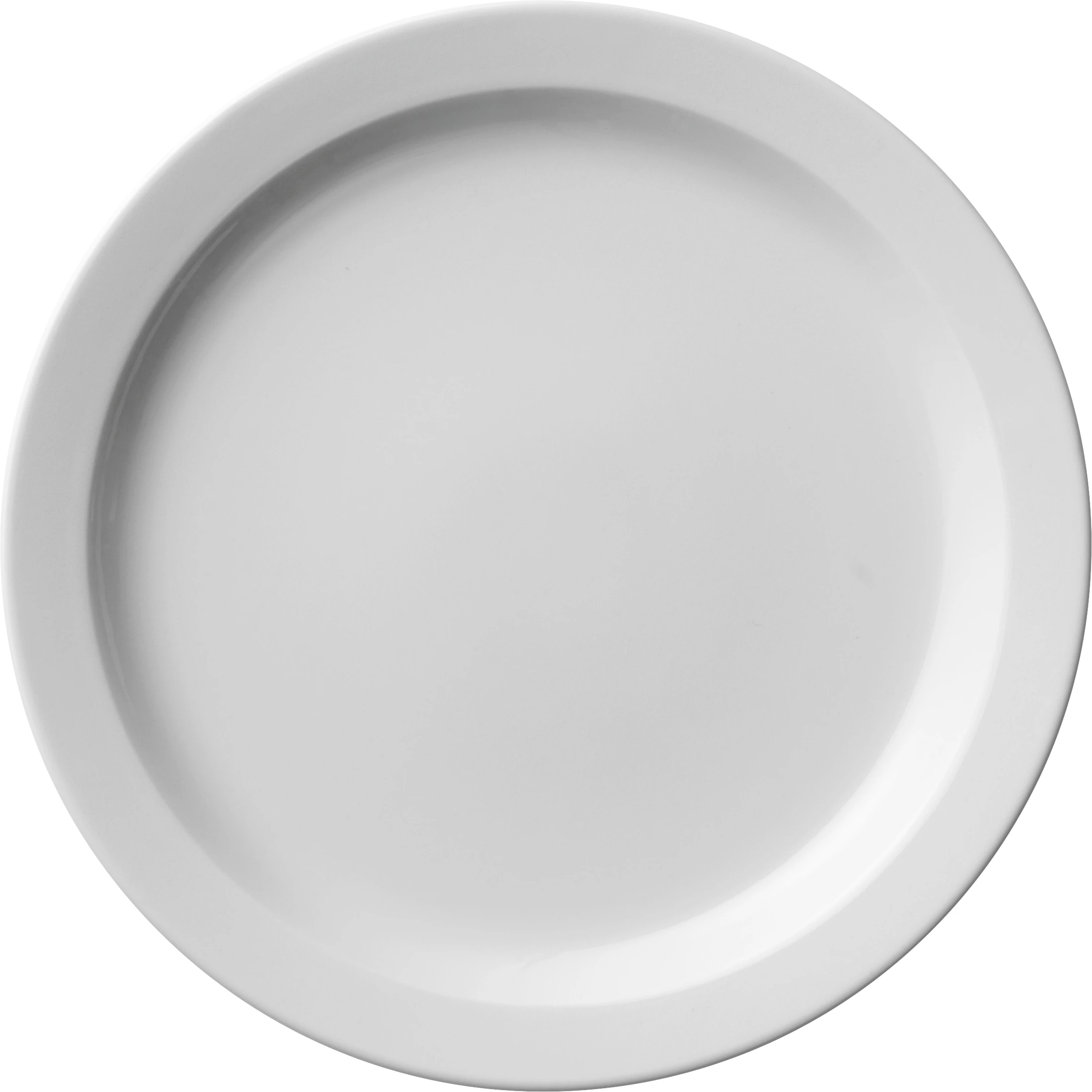 Figgjo Hvid flad tallerken med smal fane, ø24 cm