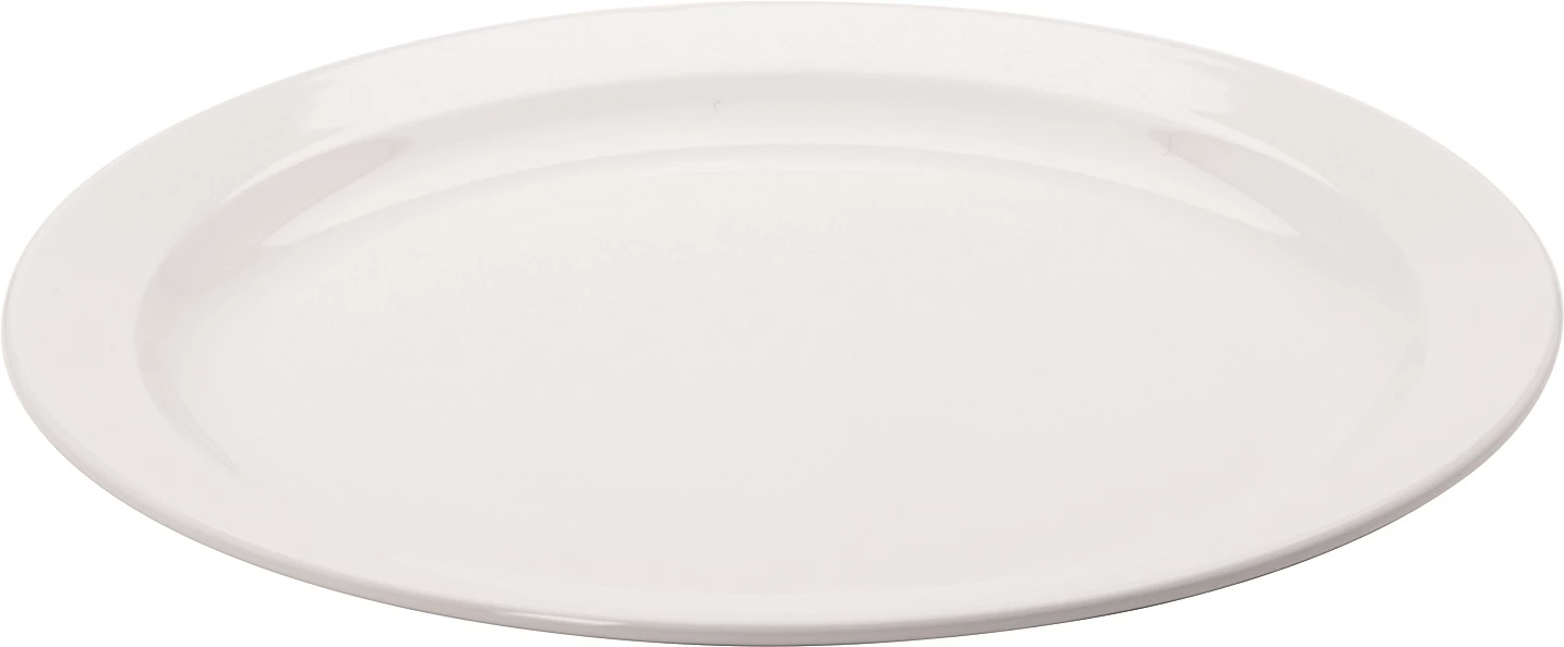 Figgjo Hvid flad tallerken med smal fane, ø26,5 cm