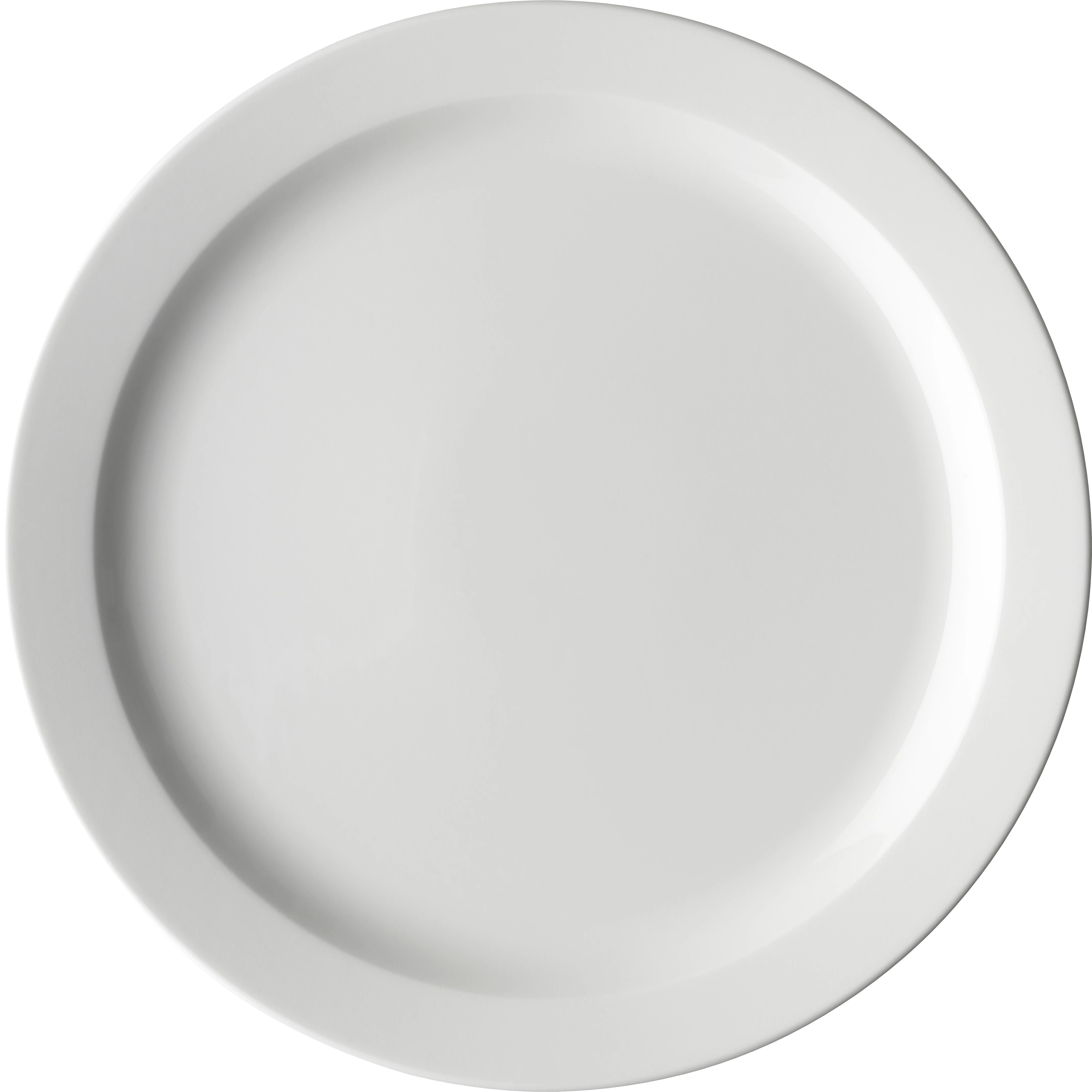 Figgjo Hvid flad tallerken med smal fane, ø26,5 cm