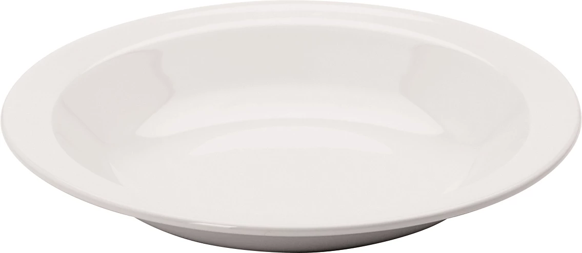 Figgjo Hvid tallerken med smal fane, dyb, ø21,5 cm