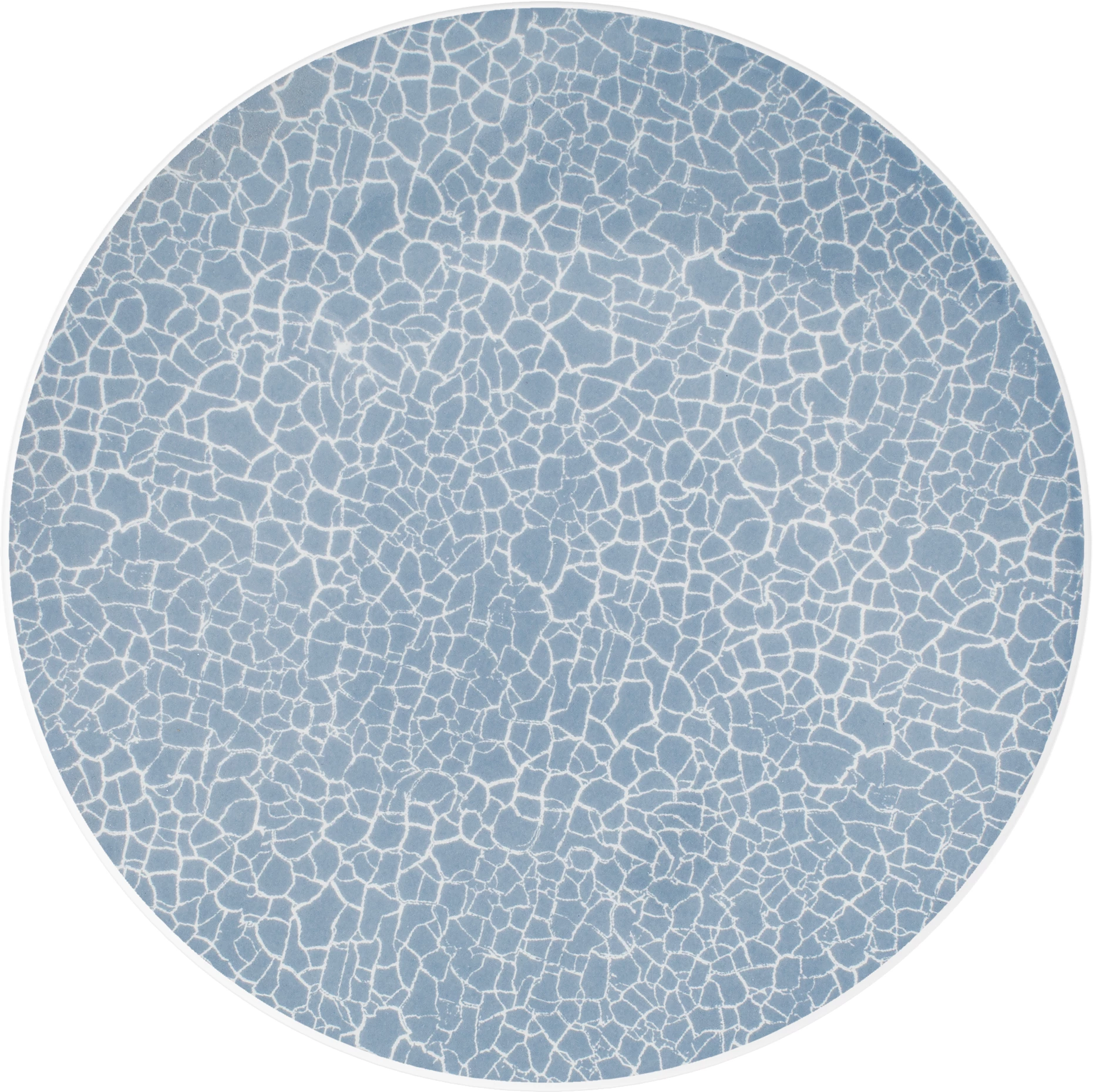 Figgjo Verde tallerken uden fane, blå krakelering, ø27 cm