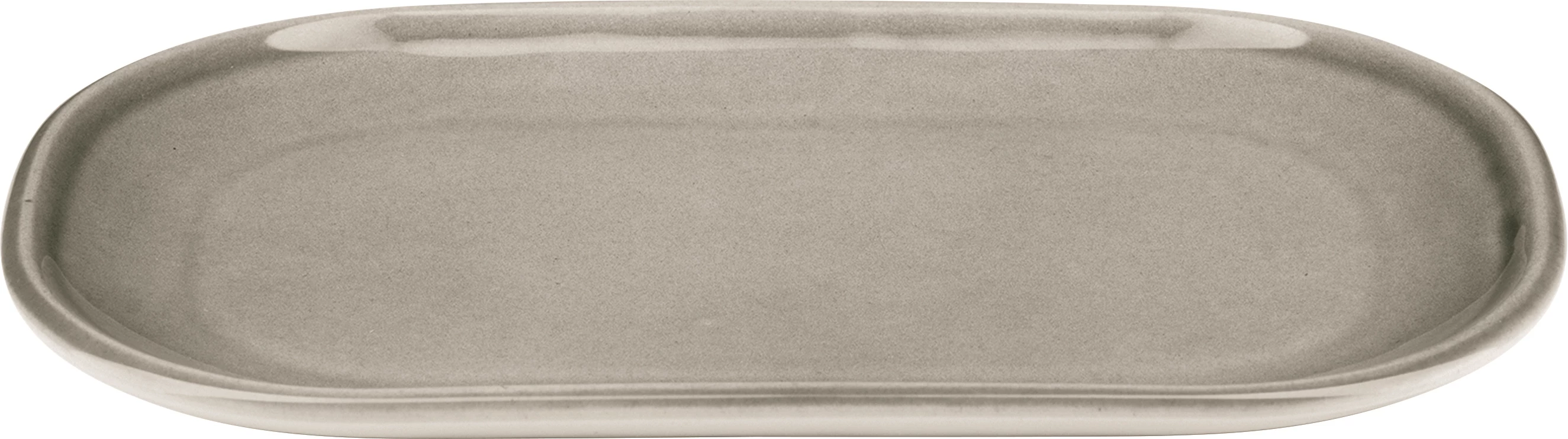 Figgjo Pax tallerken, oval, grå, 20 x 13 cm